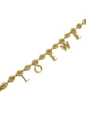Loewe Key Holder Gold Logo Donut Chain 2-Way Strap